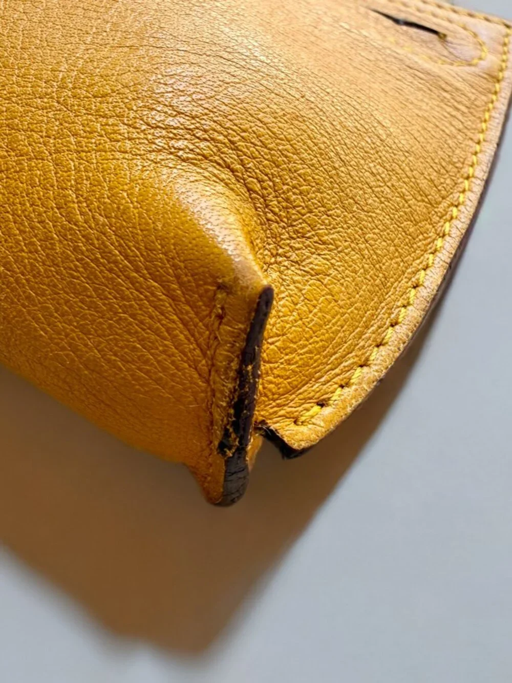Loewe Yellow Leather Zip Coin Pouch
